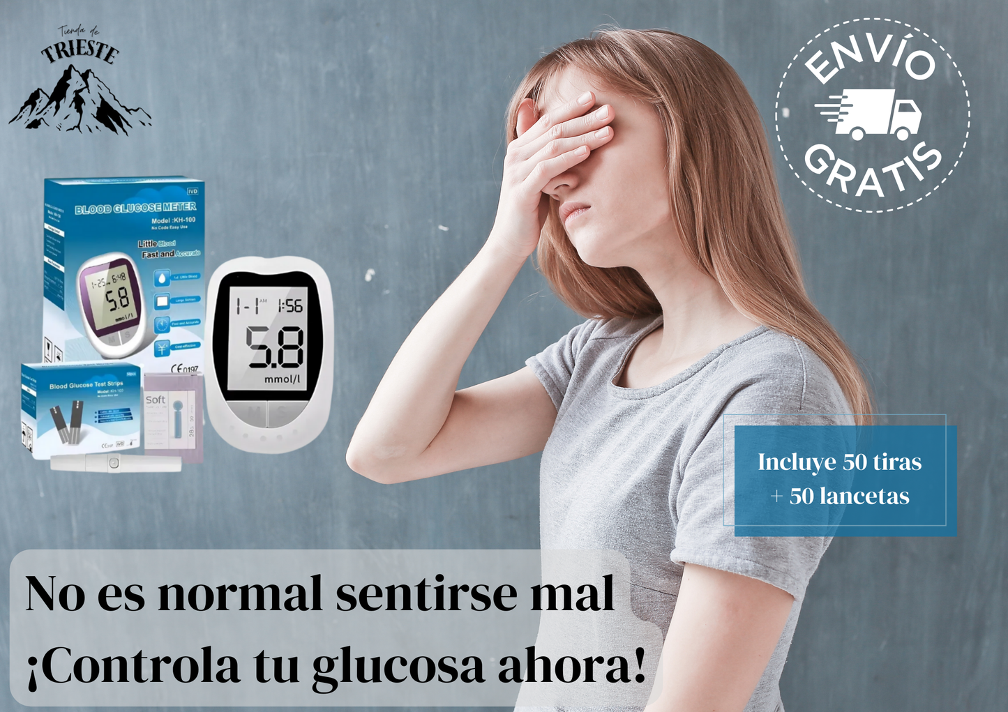 Glucometro Digital Medidor de Glucosa